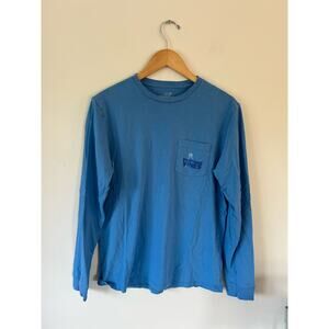 Vineyard Vines mens long sleeve t shirt size S blue basketball logo
